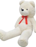 vidaXL Плюшена играчка мече бяла 170 см