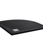 vidaXL Поддушово корито SMC черно 90x90 см