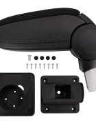 vidaXL Подлакътник за кола черен 13x315x(29-51) см ABS