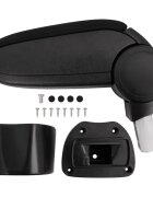 vidaXL Подлакътник за кола черен 145x315x(30-48) см ABS
