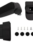 vidaXL Подлакътник за кола за OPEL CORSA D (2007-2014) черен 12x37x(31-48) см ABS