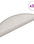 vidaXL Подложки за стълбища Самозалепващи сезал 30 бр. 56x17x3 cm