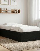 vidaXL Подматрачно легло Черен дъб 80 x 200 cm Инженерна дървесина