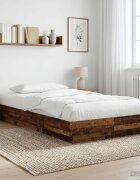 vidaXL Подматрачно легло Старо дърво 80 x 210 cm Инженерна дървесина