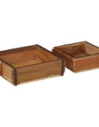 vidaXL Поднос 2 бр. Кафяво 29 x 31 x 10 см Солидно възстановено дърво