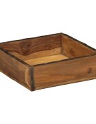 vidaXL Поднос Кафяво 29 x 31 x 10 см Солидно възстановено дърво