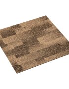 vidaXL Подов килим 20 бр. Кафяво 50 x 50 cm ПП Нисък влас