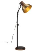 vidaXL Подова лампа 25 W античен месинг 30x30x100-150 см E27