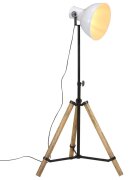 vidaXL Подова лампа 25 W бяла 75x75x90-150 см E27