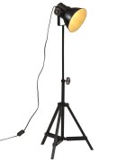 vidaXL Подова лампа 25 W черна 35x35x65/95 см E27