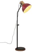 vidaXL Подова лампа 25 W винтидж състарено червен 30x30x100-150 см E27