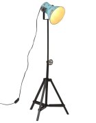 vidaXL Подова лампа 25 W винтидж състарено синьо 35x35x65/95 см E27
