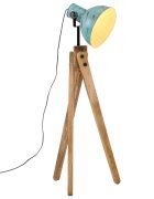 vidaXL Подова лампа 25 W винтидж състарено синьо 45x45x120 см E27