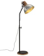 vidaXL Подова лампа 25 W винтидж сребриста 30x30x100-150 см E27