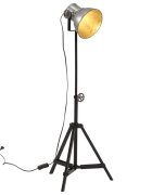 vidaXL Подова лампа 25 W винтидж сребриста 35x35x65/95 см E27