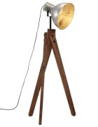 vidaXL Подова лампа 25 W винтидж сребриста 45x45x120 см E27