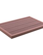 vidaXL Подова настилка за соларен душ кафява 101x63x55 см WPC