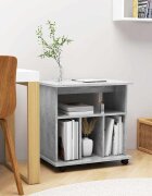 vidaXL Подвижен шкаф бетонно сив 60x45x60 см инженерно дърво
