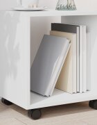 vidaXL Подвижен шкаф бял 37x33x425 см инженерно дърво