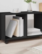 vidaXL Подвижен шкаф черен 72x33x425 см инженерно дърво