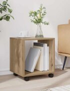 vidaXL Подвижен шкаф дъб артизан 37x33x425 см инженерно дърво