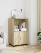 vidaXL Подвижен шкаф дъб сонома 55x40x91 см инженерно дърво