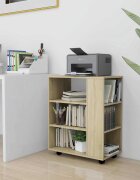vidaXL Подвижен шкаф дъб сонома 60x35x75 см инженерно дърво