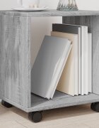 vidaXL Подвижен шкаф сив сонома 37x33x425 см инженерно дърво