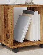 vidaXL Подвижен шкаф старо дърво 37x33x425 см инженерно дърво