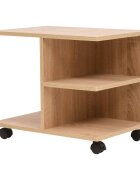 vidaXL Подвижна етажерка 50x35x42 см цвят дъб