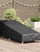 vidaXL Покритие за градински мебели 195 x 76 x 82 см Правоъгълна Черно