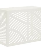 vidaXL Покритие за климатик Бяло 100 x 50 x 70 cm Стомана