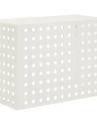 vidaXL Покритие за климатик Бяло 100 x 50 x 70 cm Стомана