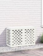 vidaXL Покритие за климатик Бяло 90 x 40 x 60 см Стомана