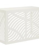 vidaXL Покритие за климатик Бяло 90 x 40 x 60 см Стомана