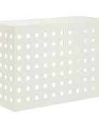 vidaXL Покритие за климатик Бяло 90 x 40 x 60 см Стомана