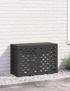 vidaXL Покритие за климатик Черно 90 x 40 x 60 см Стомана