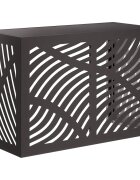 vidaXL Покритие за климатик Черно 90 x 40 x 60 см Стомана