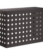 vidaXL Покритие за климатик Черно 90 x 40 x 60 см Стомана