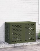 vidaXL Покритие за климатик Маслиненозелено 100 x 50 x 70 cm Стомана