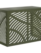 vidaXL Покритие за климатик Маслиненозелено 100 x 50 x 70 cm Стомана