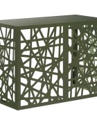 vidaXL Покритие за климатик Маслиненозелено 100 x 50 x 70 cm Стомана