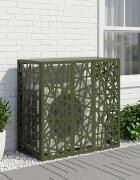 vidaXL Покритие за климатик Маслиненозелено 110 x 50 x 105 cm Стомана