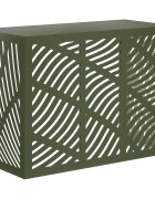 vidaXL Покритие за климатик Маслиненозелено 110 x 50 x 80 cm Стомана