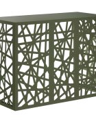 vidaXL Покритие за климатик Маслиненозелено 110 x 50 x 80 cm Стомана