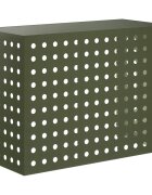 vidaXL Покритие за климатик Маслиненозелено 110 x 50 x 80 cm Стомана