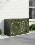 vidaXL Покритие за климатик Маслиненозелено 90 x 40 x 60 cm Стомана