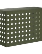 vidaXL Покритие за климатик Маслиненозелено 90 x 40 x 60 см Стомана