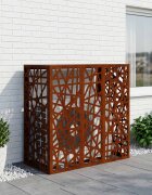 vidaXL Покритие за климатик Ръждясало 110 x 50 x 105 см