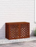 vidaXL Покритие за климатик Ръждясало 90 x 40 x 60 см